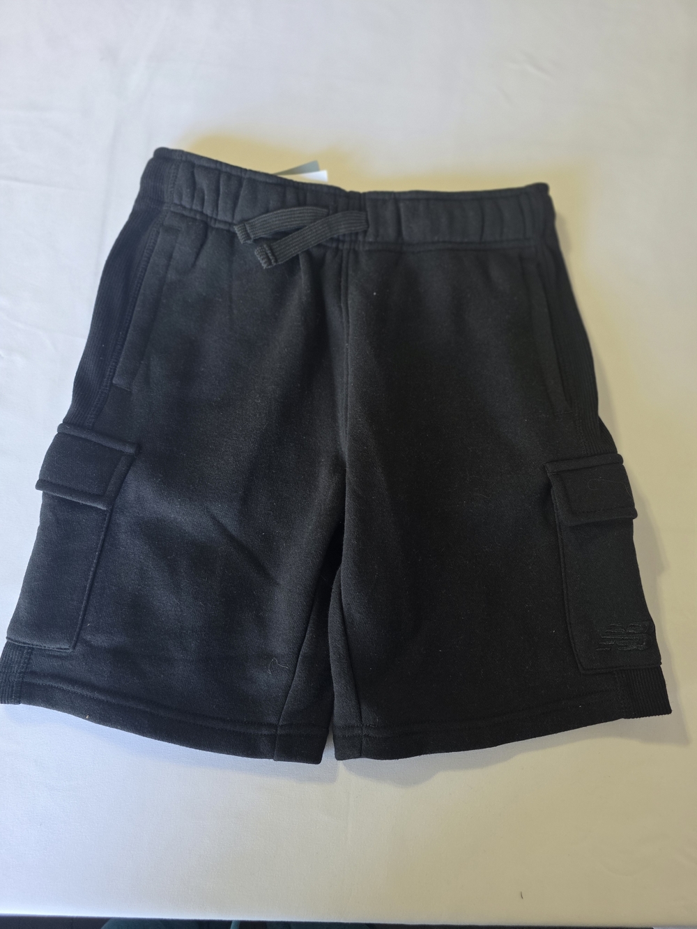 New Balance Boys Cargo Shorts Size M 10/12 Black Fleece NWT